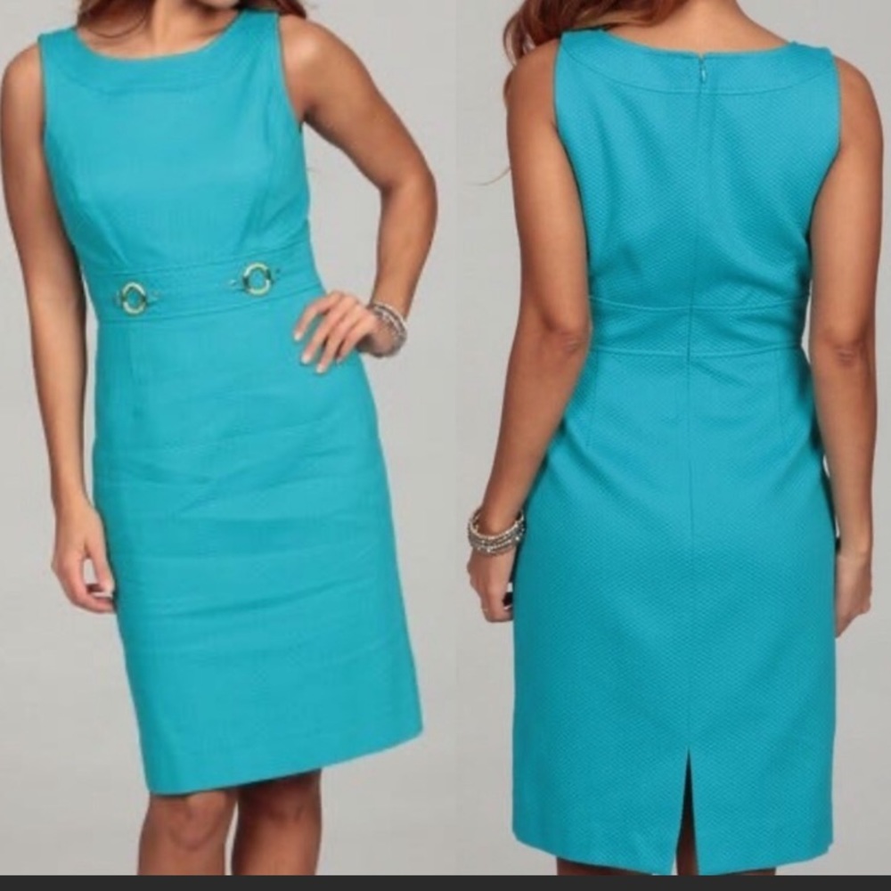 NWT Tahari Turquoise Dress 16W